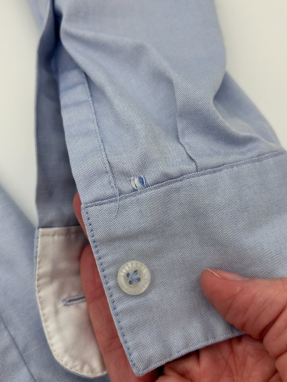 Vintage Liz Claiborne Shirt 100% Cotton Blouse Button Up 90s Long Sleeve Women L - Picture 6 of 12